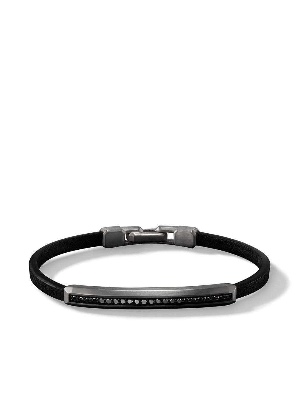 David Yurman Streamline ID diamond and leather bracelet - Black von David Yurman