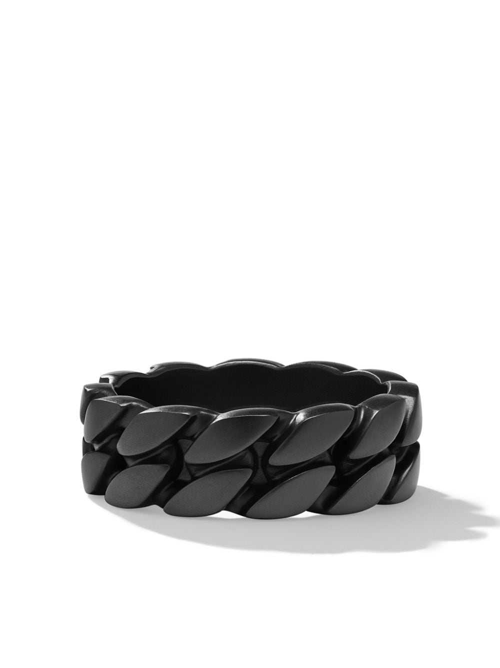 David Yurman Curb Chain titanium band ring - Black von David Yurman