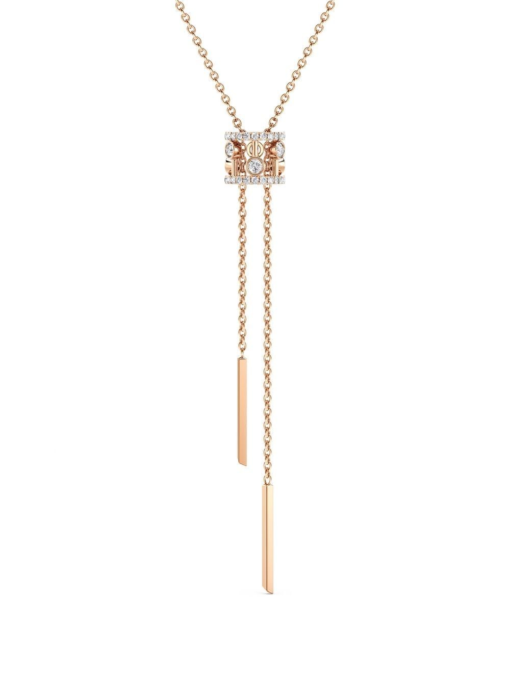 De Beers Jewellers 18kt rose gold Dewdrop diamond slider necklace - Pink von De Beers Jewellers