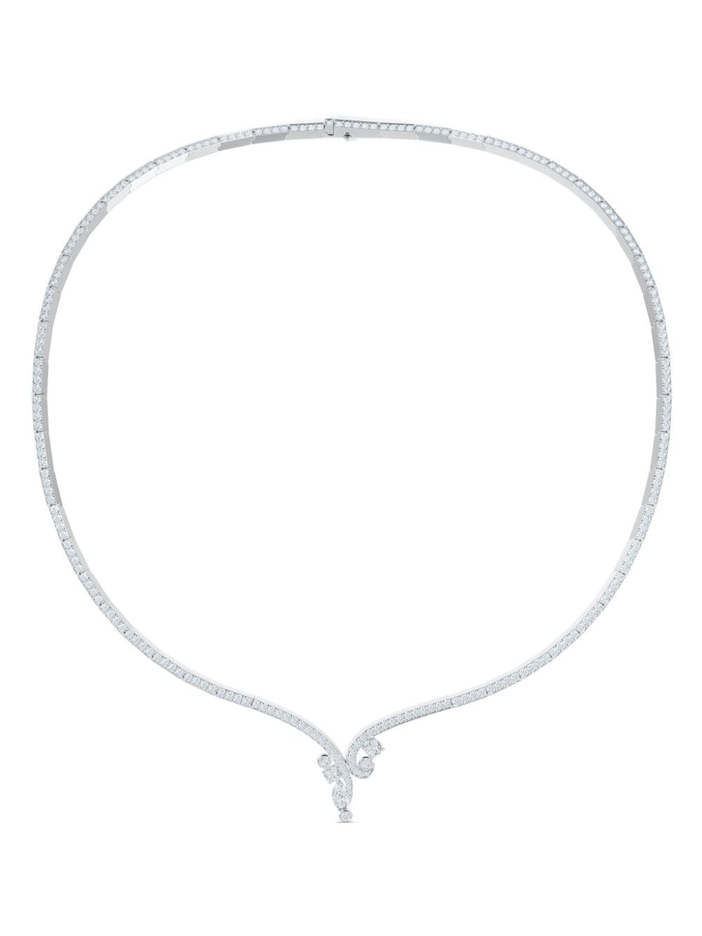 De Beers Jewellers 18kt white gold Adonis Rose diamond necklace - Silver von De Beers Jewellers