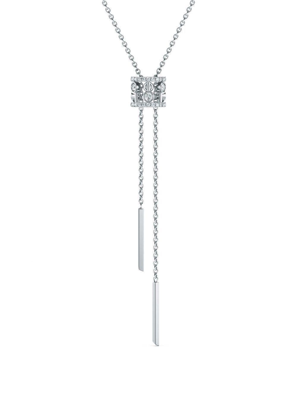 De Beers Jewellers 18kt white gold Dewdrop diamond necklace - Silver von De Beers Jewellers