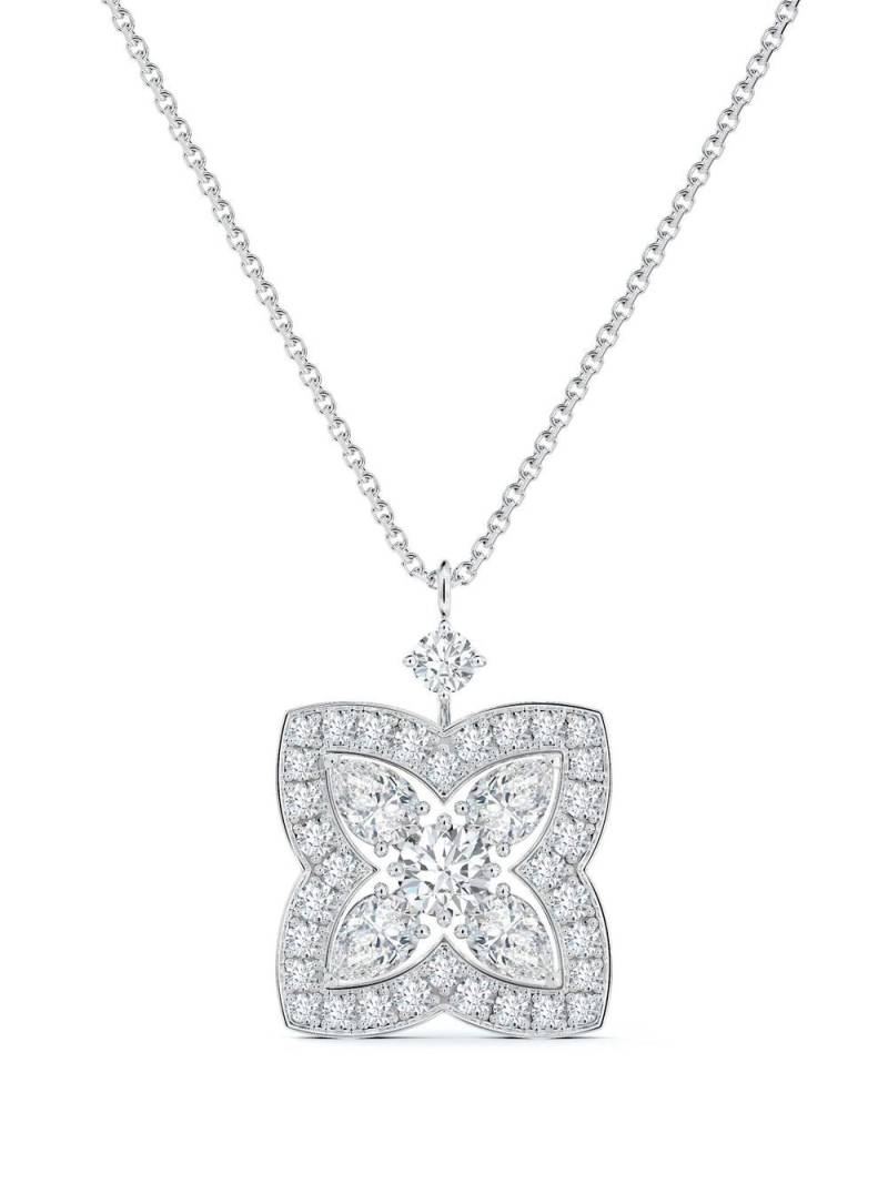 De Beers Jewellers 18kt white gold Enchanted Lotus diamond pendant necklace von De Beers Jewellers