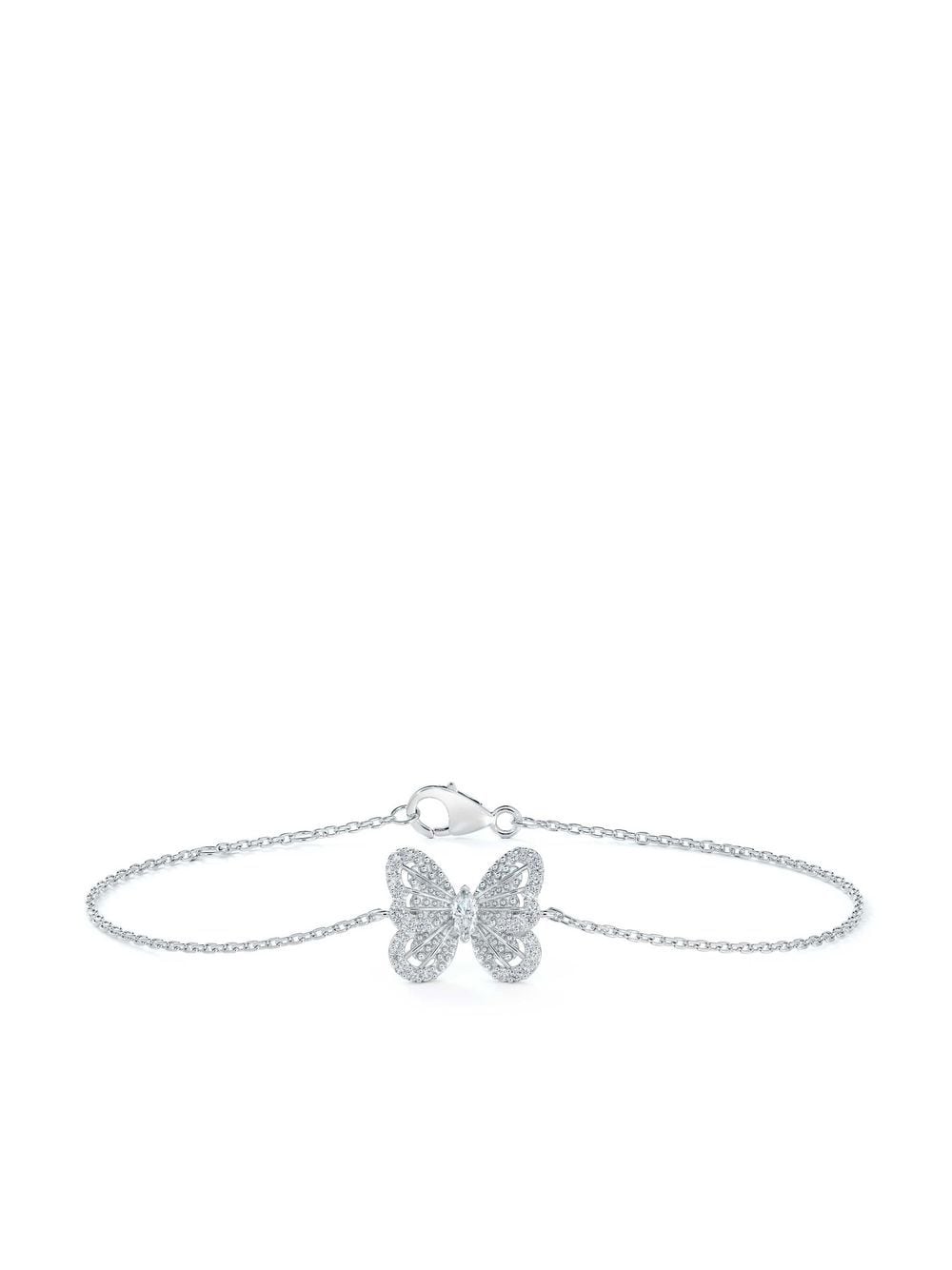 De Beers Jewellers 18kt white gold Portraits of Nature butterfly diamond bracelet - Silver von De Beers Jewellers