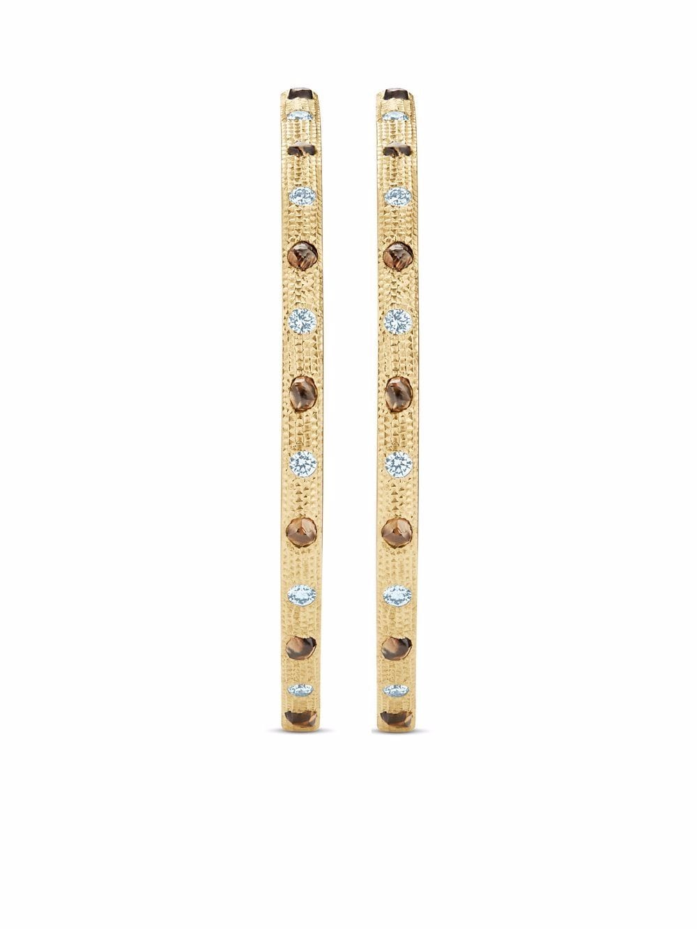 De Beers Jewellers 18kt yellow gold Talisman diamond hoop earrings von De Beers Jewellers