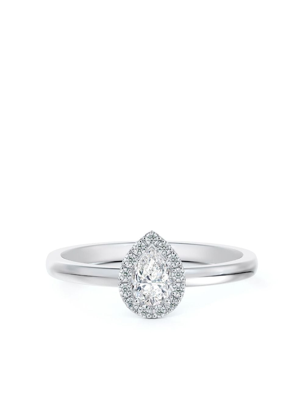 De Beers Jewellers platinum Aura diamond solitaire ring - Silver von De Beers Jewellers