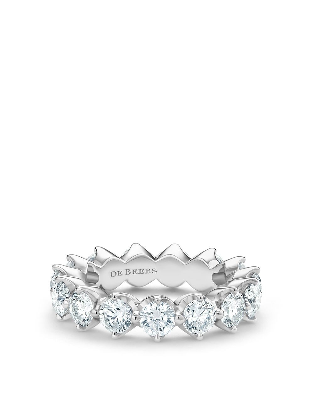 De Beers Jewellers platinum diamond Allegria large eternity band ring - Silver von De Beers Jewellers