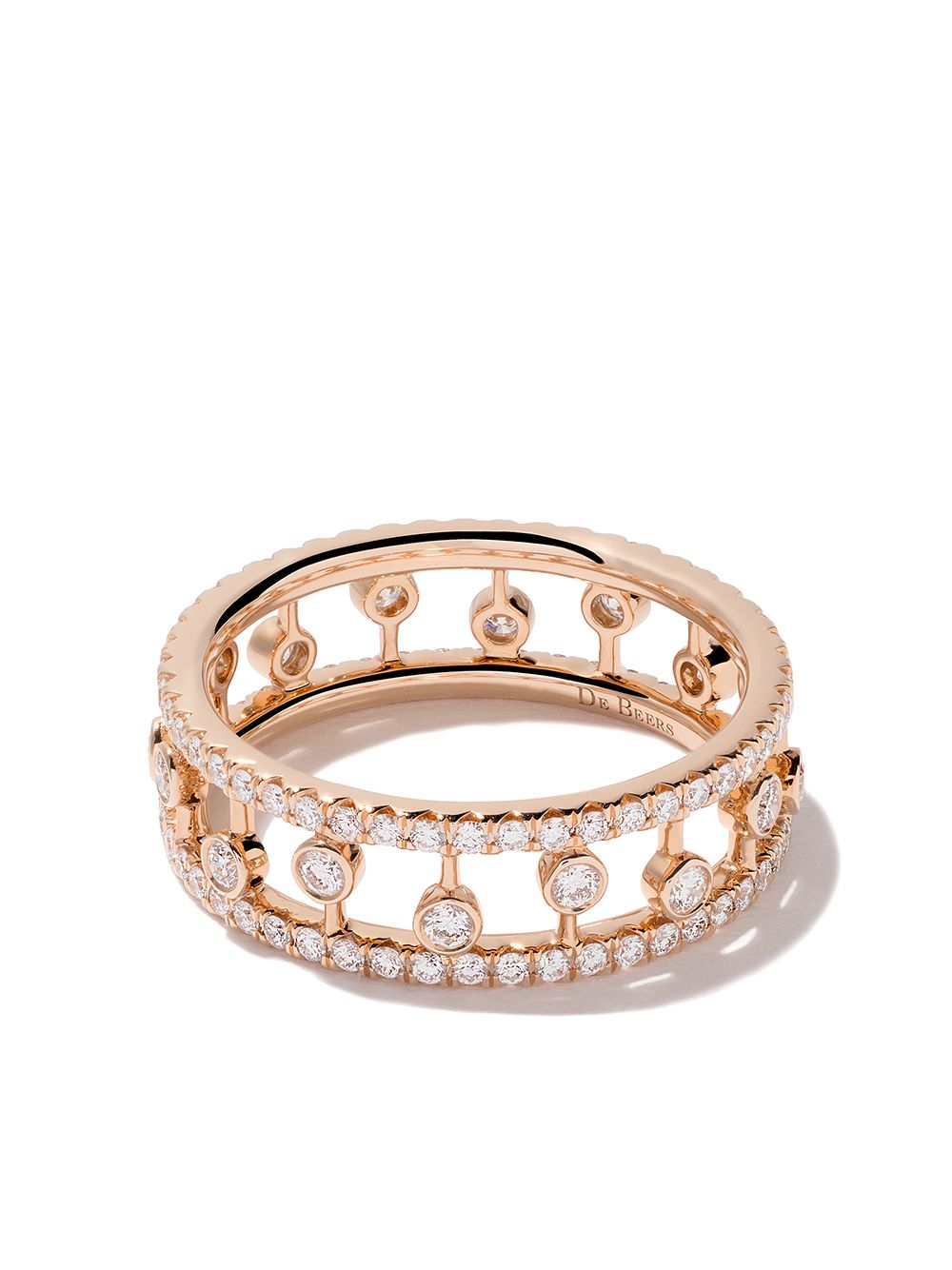 De Beers Jewellers 18kt rose gold Dewdrop diamond band - Pink von De Beers Jewellers