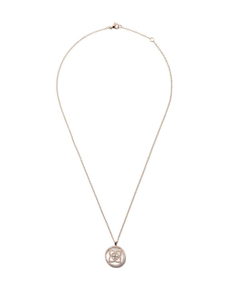 De Beers Jewellers 18kt rose gold Enchanted Lotus Mother-of-Pearl Medal diamond large necklace - Pink von De Beers Jewellers