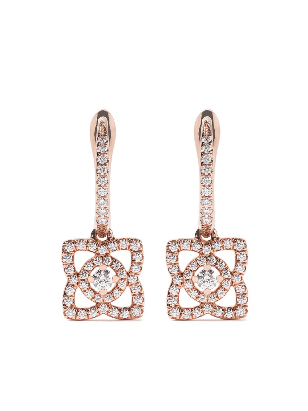 De Beers Jewellers 18kt rose gold Enchanted Lotus diamond sleeper earrings - Pink von De Beers Jewellers