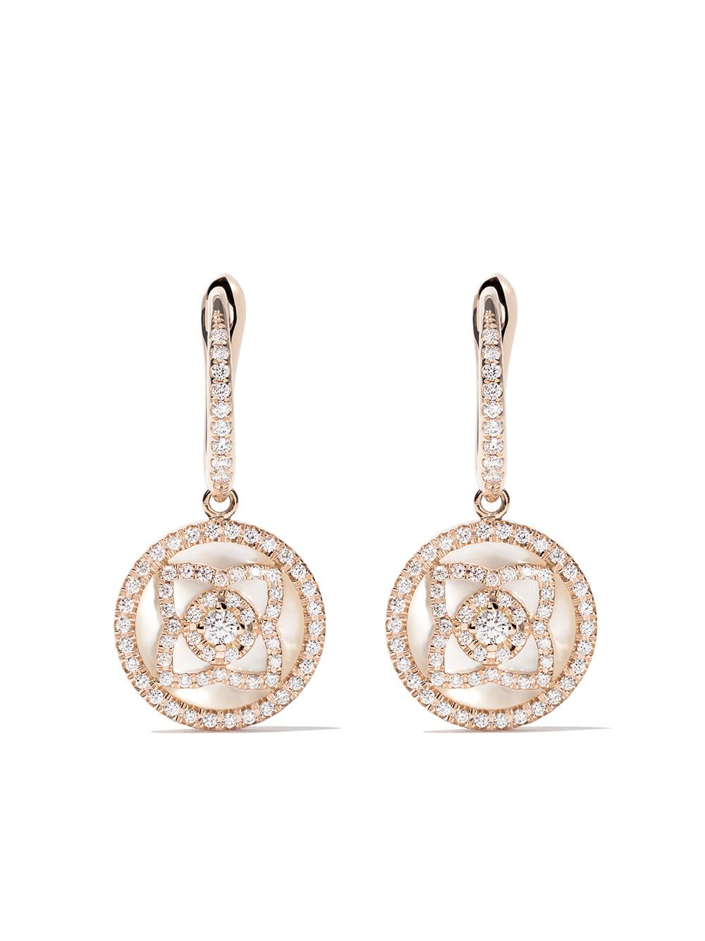 De Beers Jewellers 18kt rose gold Enchanted Lotus mother-of-pearl and diamond sleeper earrings - Pink von De Beers Jewellers