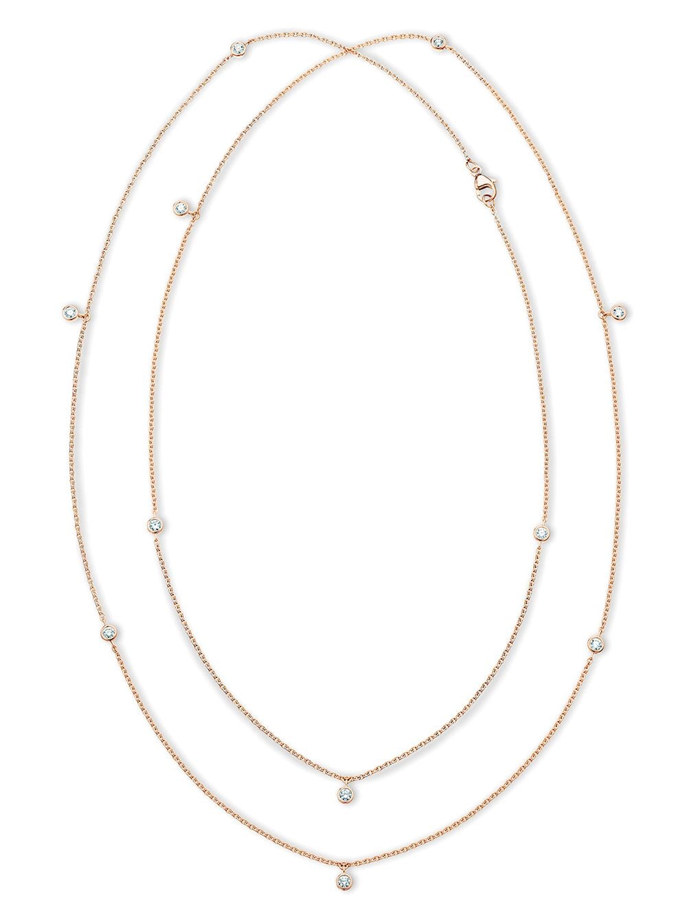 De Beers Jewellers 18kt rose gold diamond Clea long necklace von De Beers Jewellers