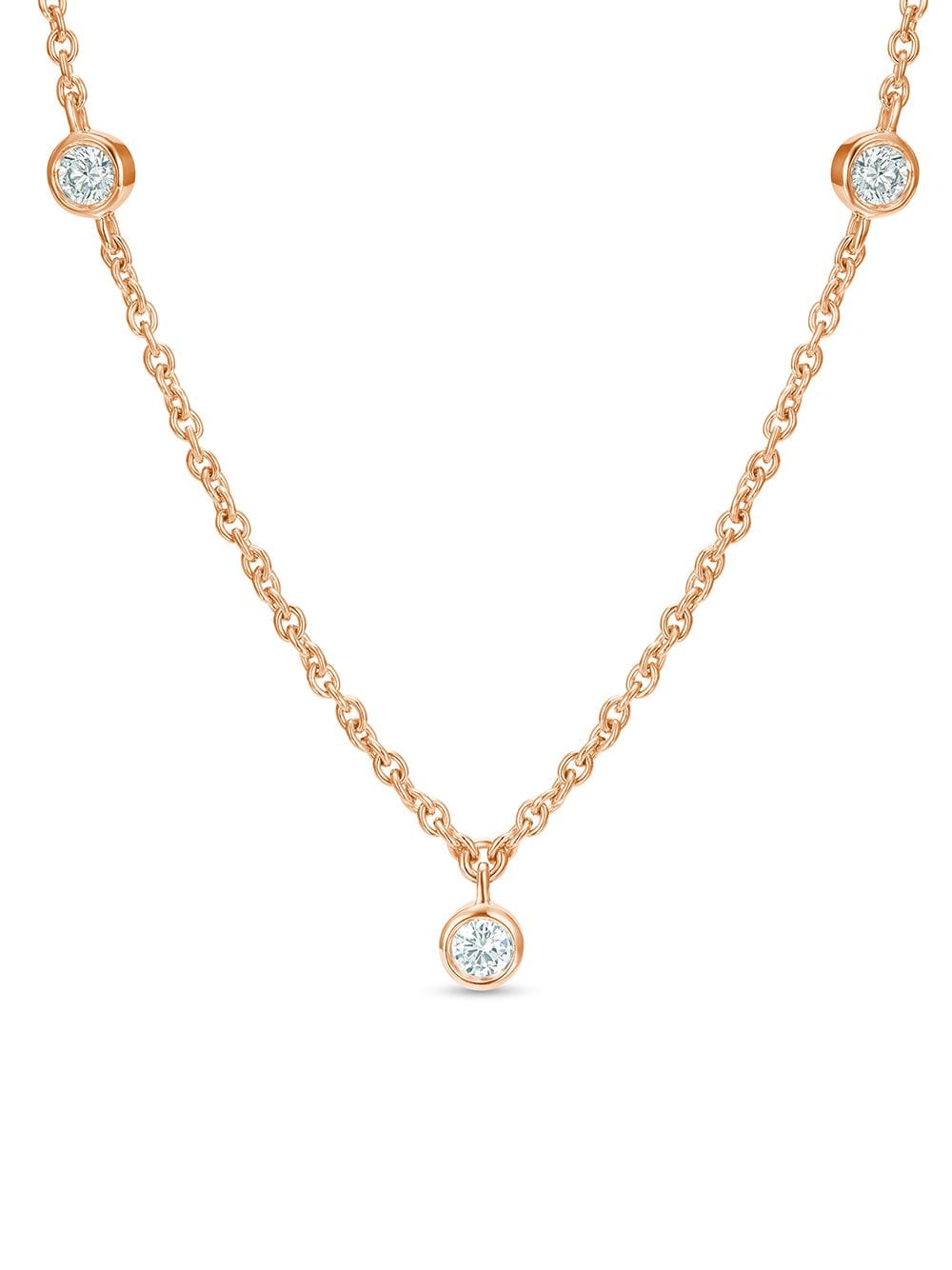 De Beers Jewellers 18kt rose gold diamond Clea short necklace von De Beers Jewellers