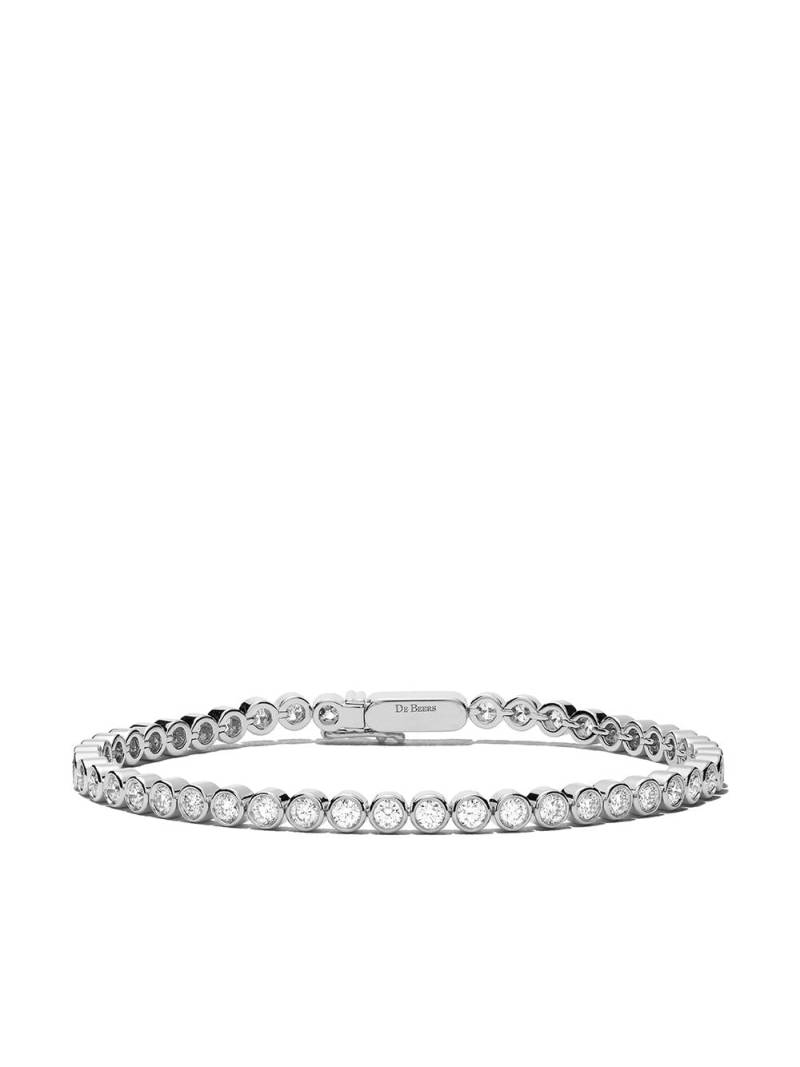 De Beers Jewellers 18kt white gold Diamond Line bezel-set bracelet - Silver von De Beers Jewellers