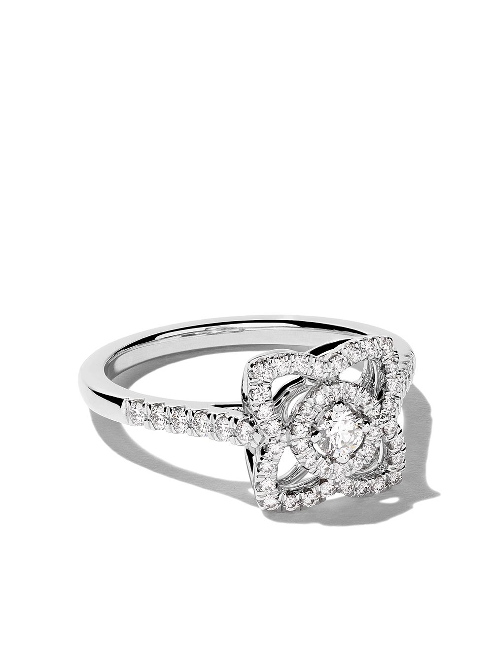 De Beers Jewellers 18kt white gold Enchanted Lotus diamond ring - Silver von De Beers Jewellers