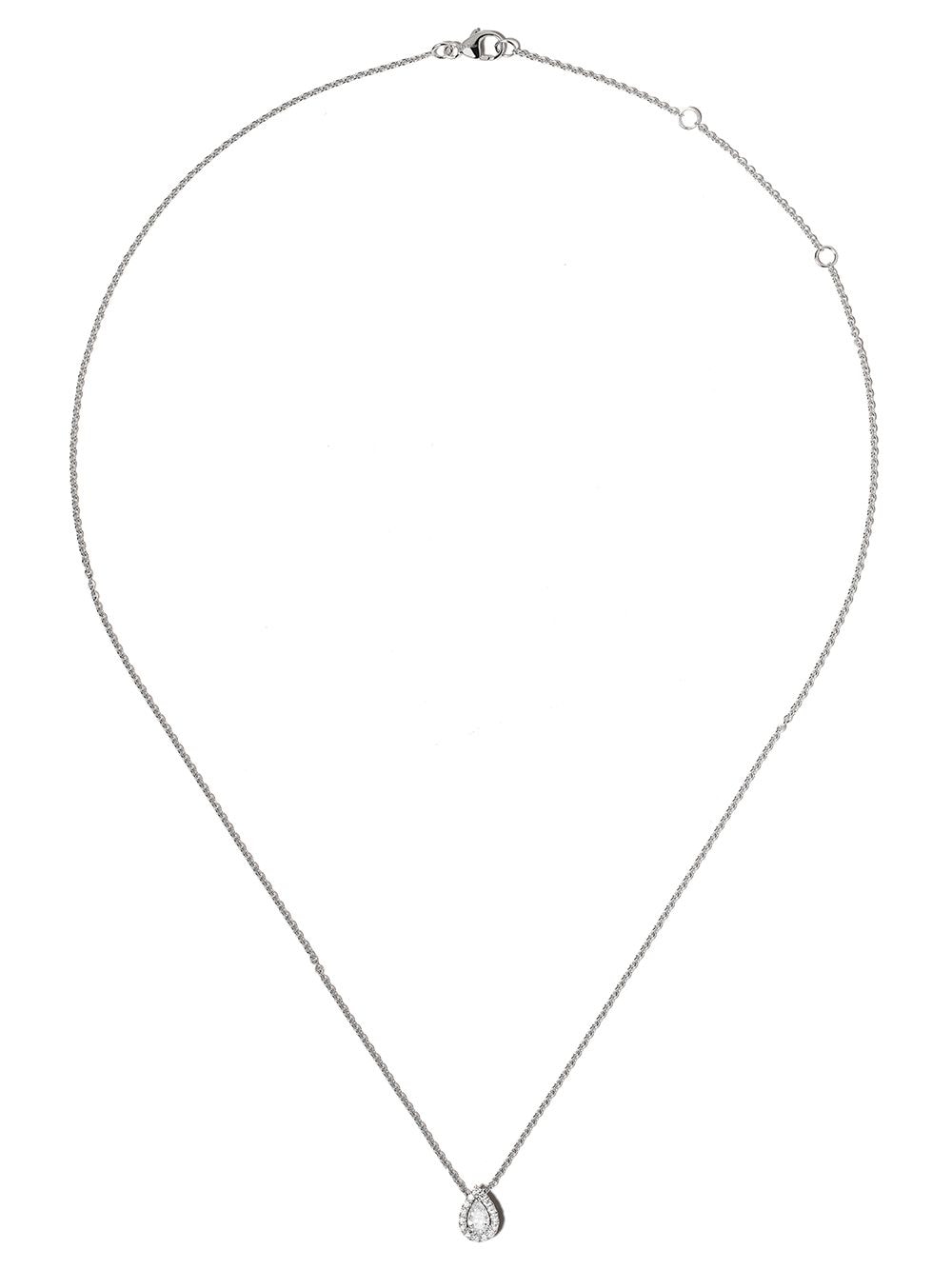 De Beers Jewellers 18kt white gold My First De Beers Aura pear-shaped diamond pendant necklace - Silver von De Beers Jewellers