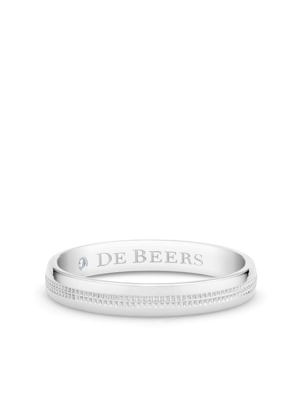 De Beers Jewellers engraved-logo ring - Silver von De Beers Jewellers