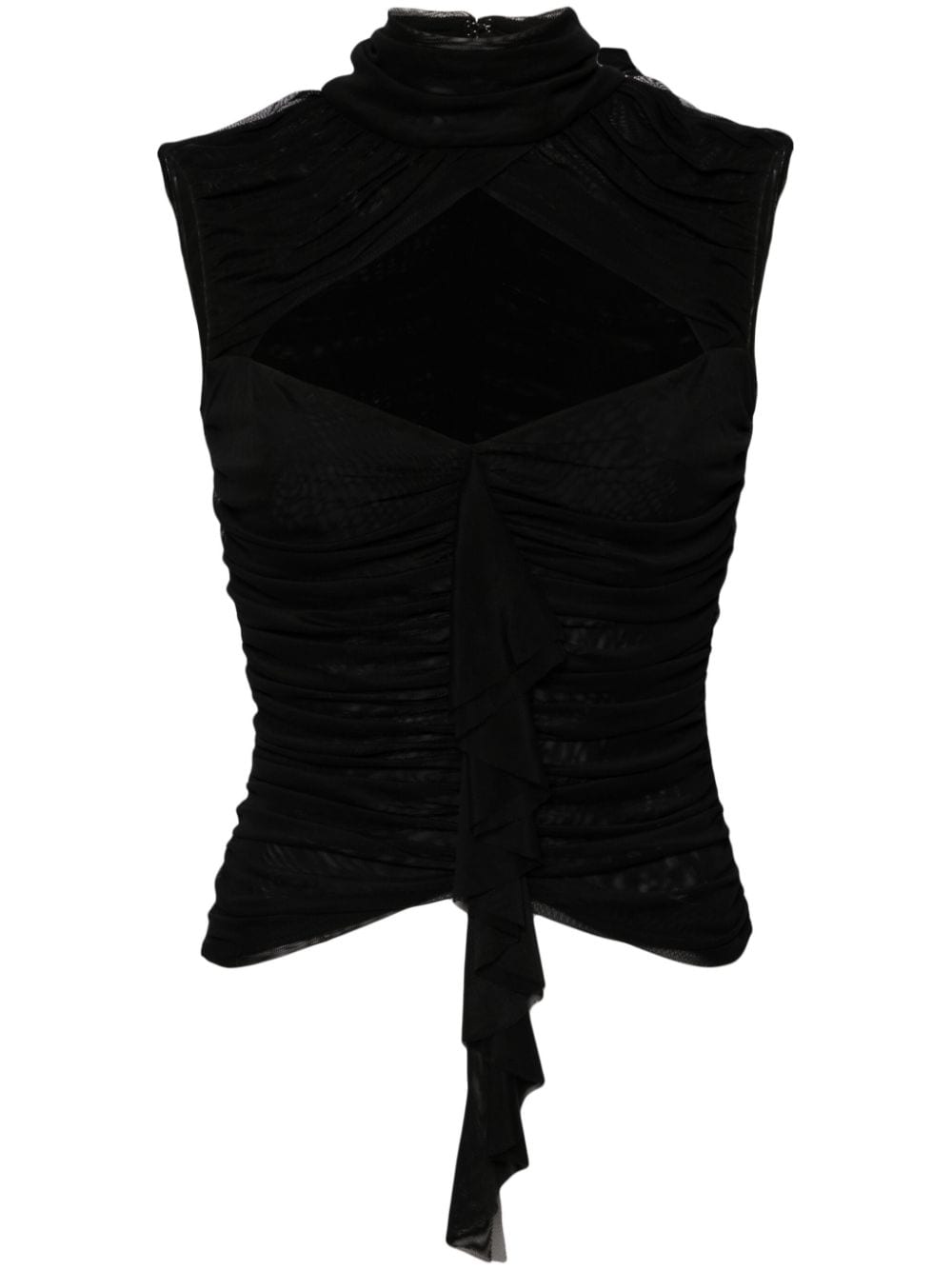 De La Vali Tiramisu ruched top - Black