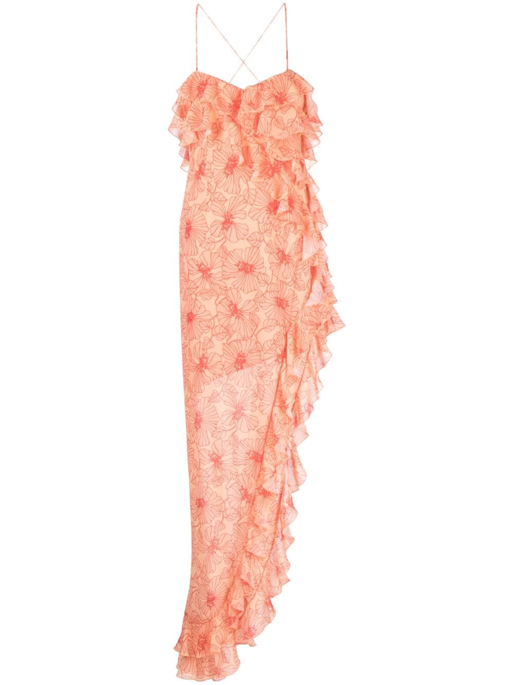 De La Vali Tranquilla ruffled maxi dress - Orange von De La Vali