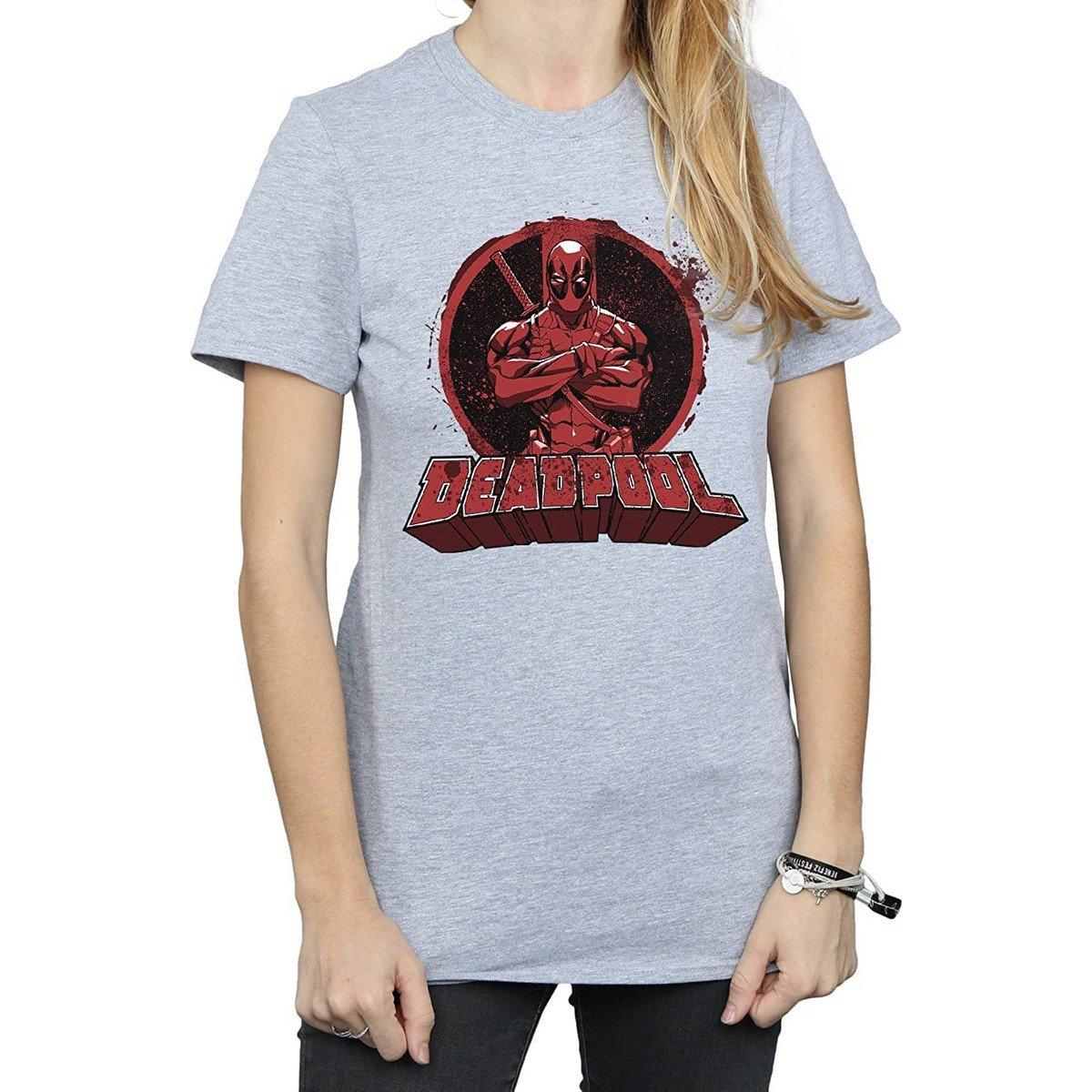 Arms Crossed Tshirt Damen Grau L von Deadpool