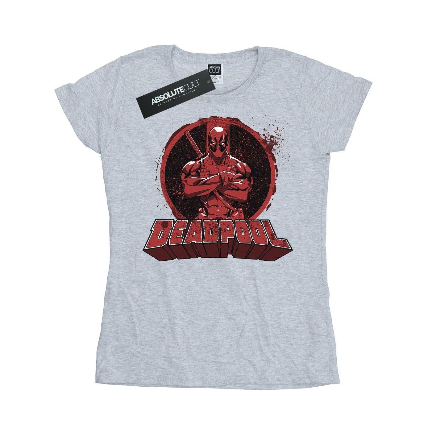 Arms Crossed Tshirt Damen Grau L von Deadpool