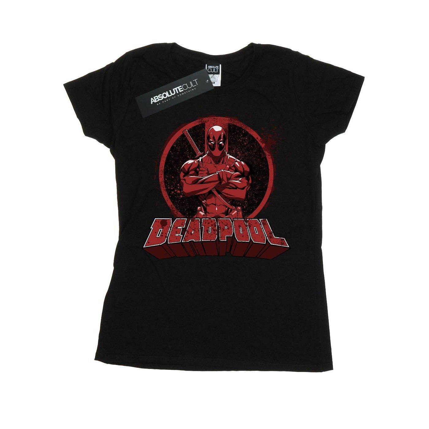 Arms Crossed Tshirt Damen Schwarz L von Deadpool