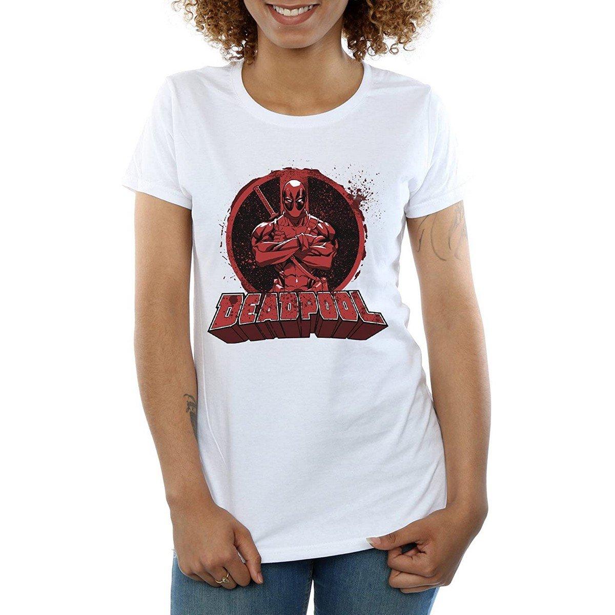 Arms Crossed Tshirt Damen Weiss L von Deadpool