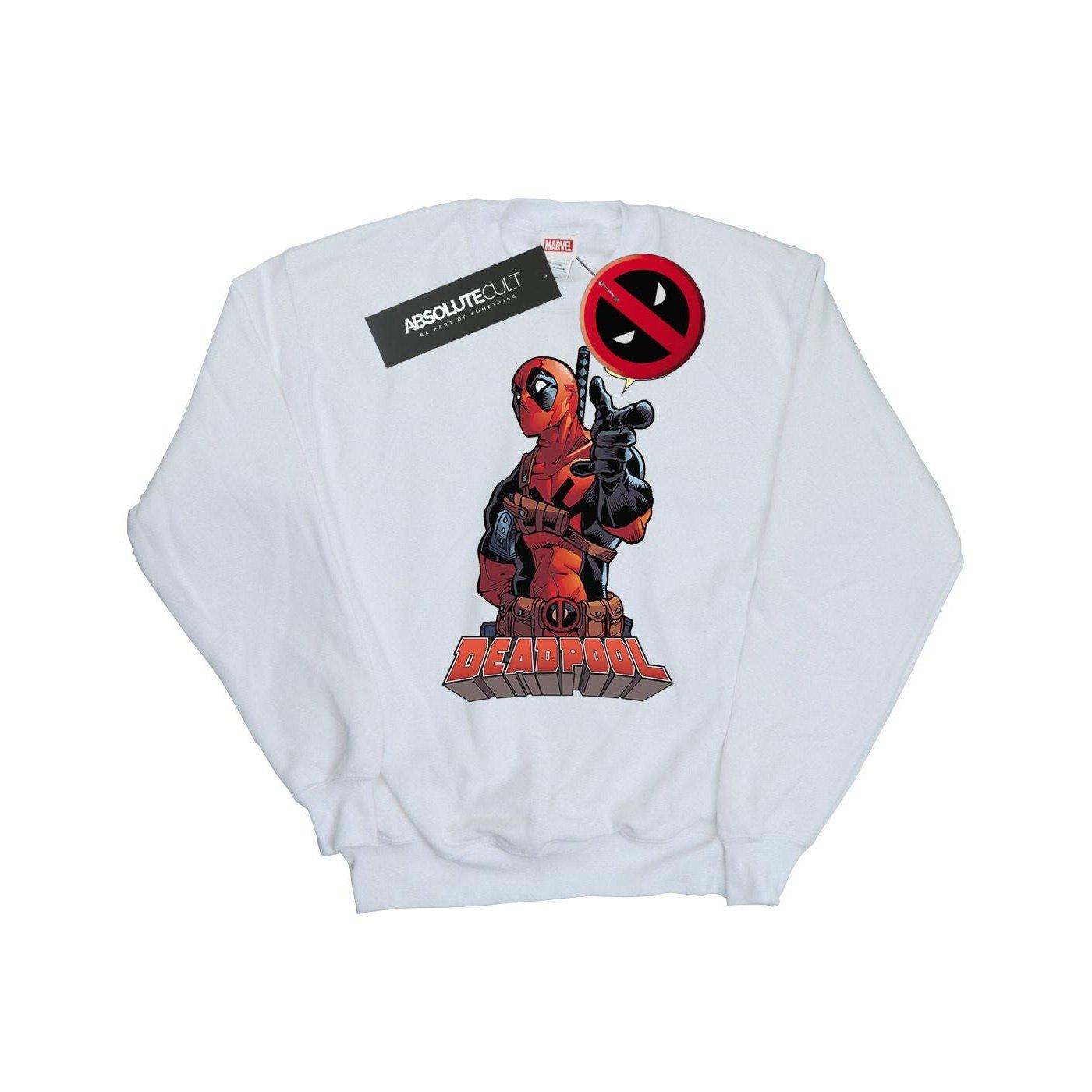 Hey You Sweatshirt Herren Weiss L von Deadpool