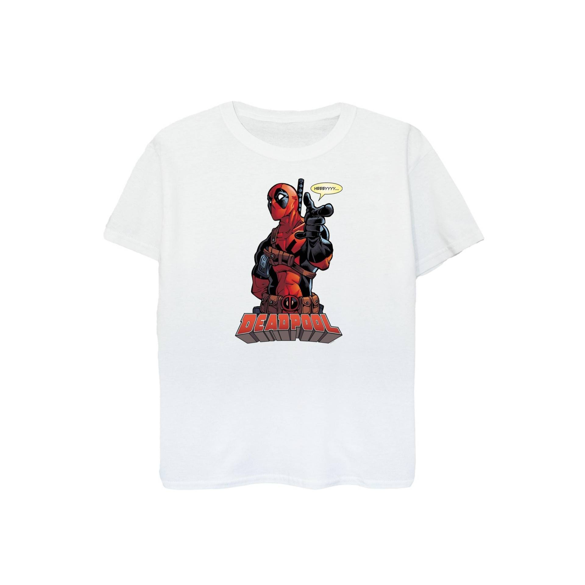 Hey You Tshirt Damen Weiss L von Deadpool