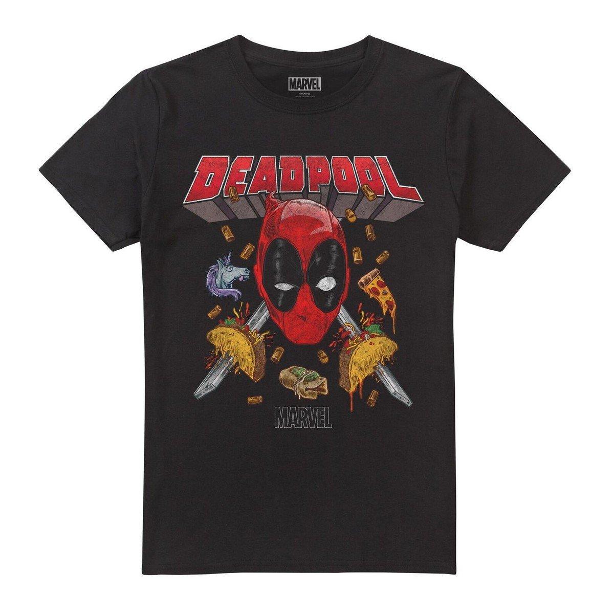 Tacomania Tshirt Herren Schwarz M von Deadpool