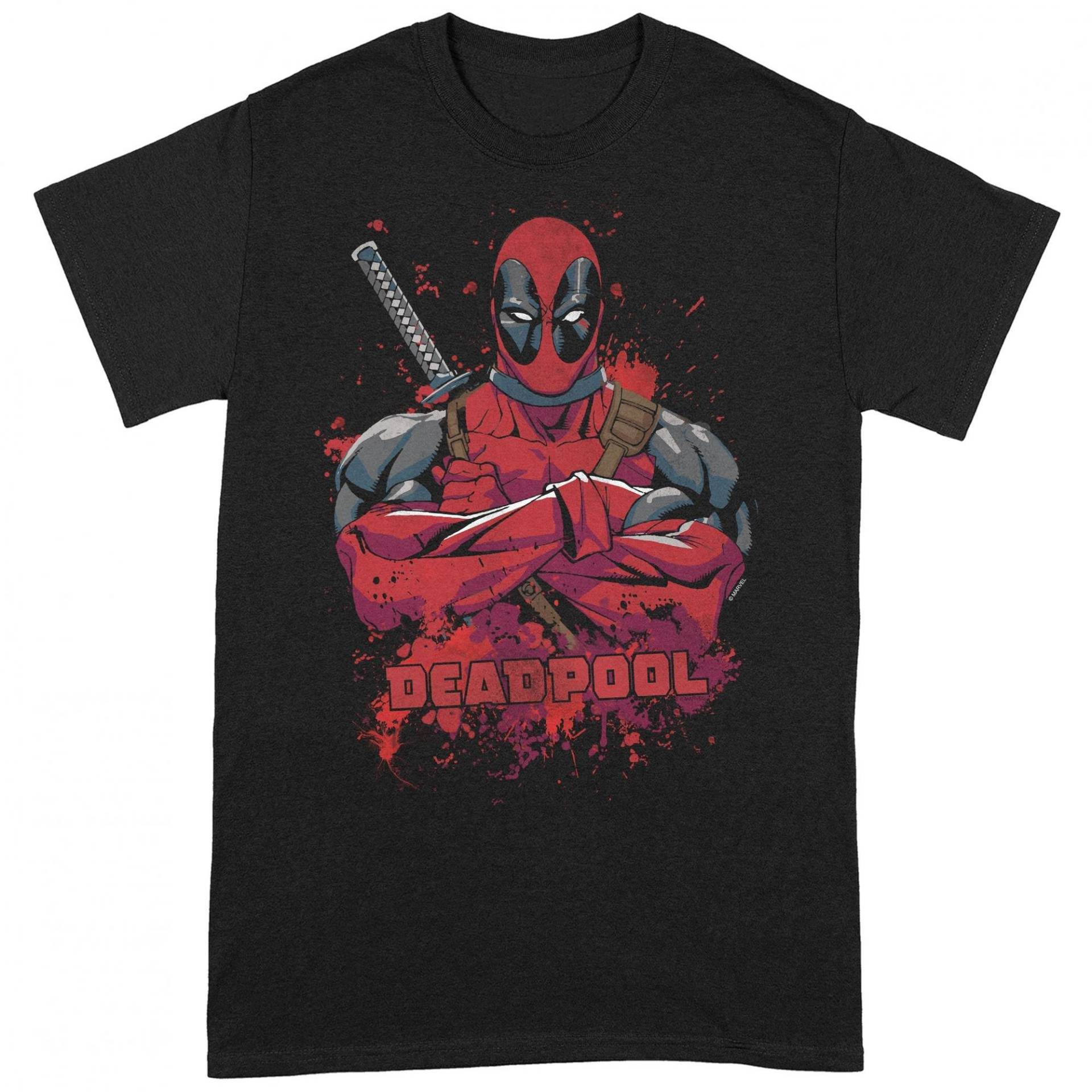 Tshirt Herren Schwarz L von Deadpool