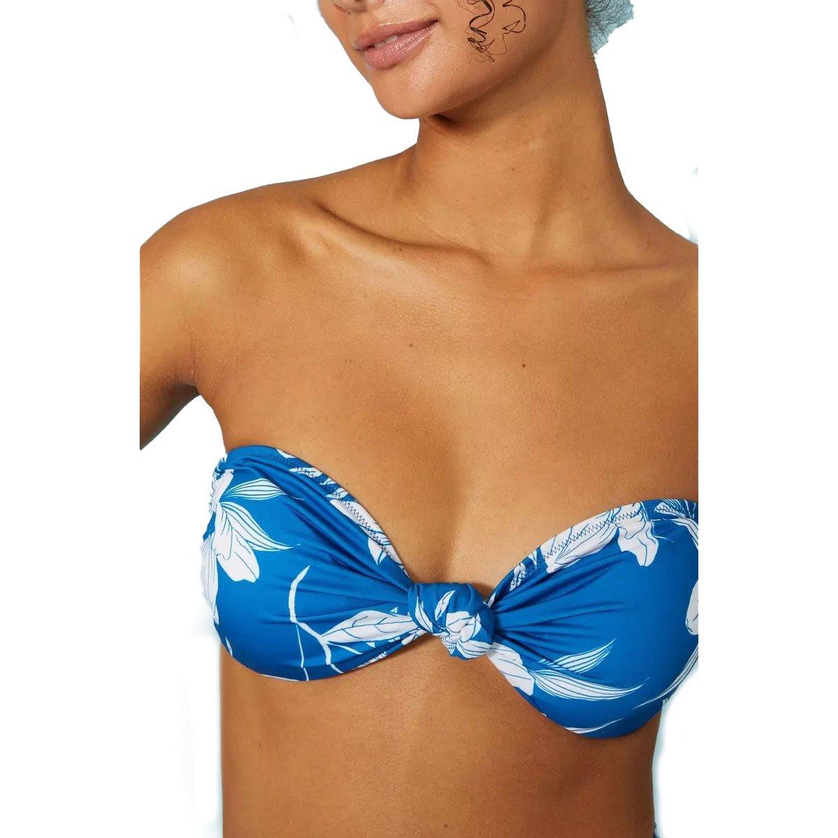 Bikini Oberteil Bandeau Unisex Blau 46 von Debenhams