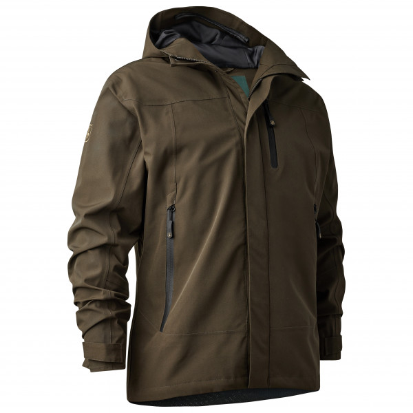 Deerhunter - Sarek Shell Jacket With Hood - Regenjacke Gr M schwarz/braun von Deerhunter