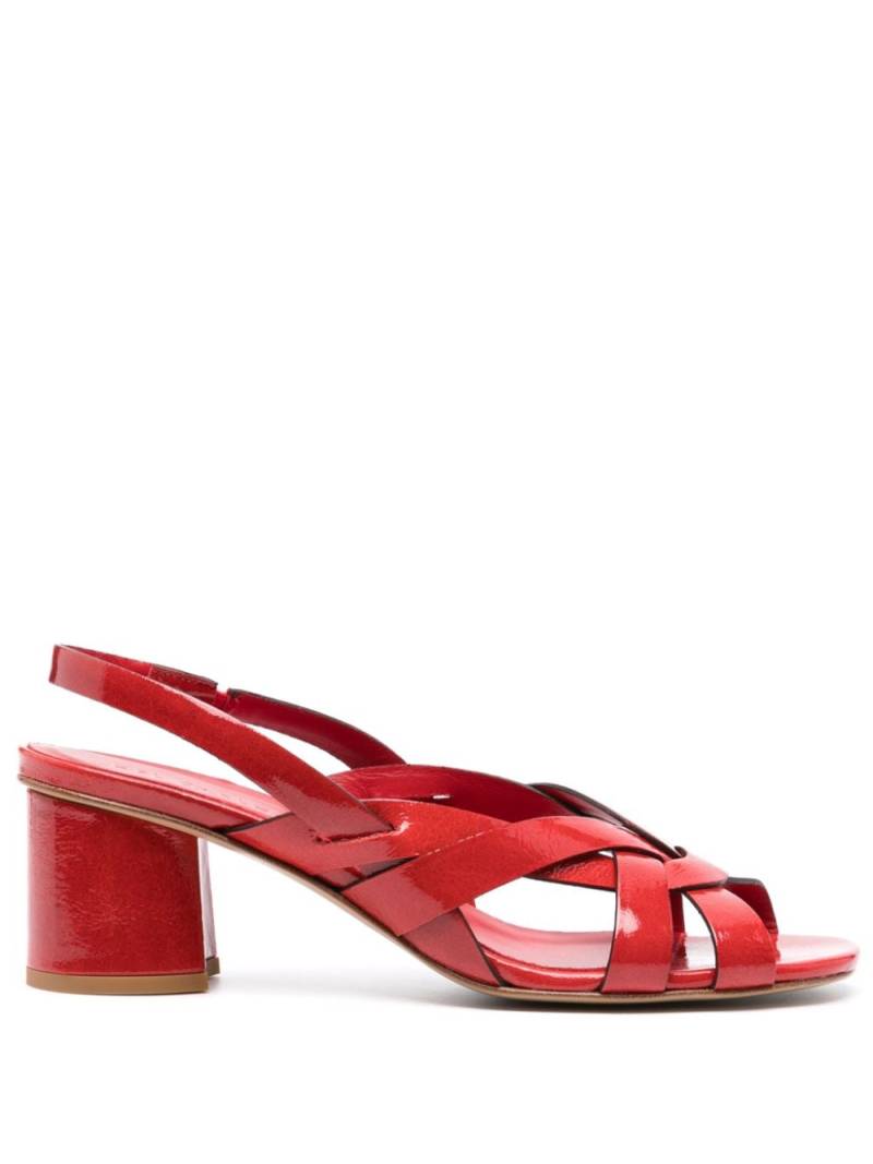 Del Carlo 65mm patent leather sandals - Red von Del Carlo