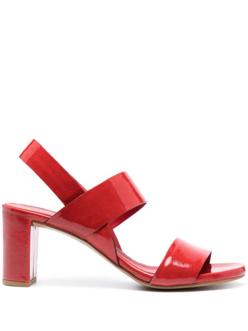 Del Carlo 75mm patent leather sandals - Red von Del Carlo