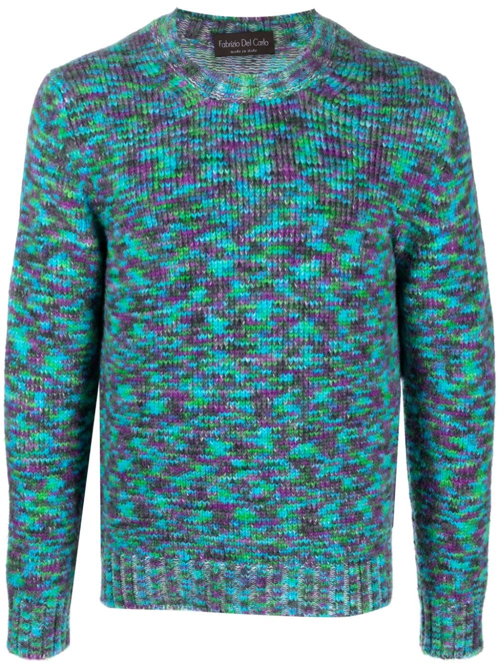 Del Carlo crew-neck intarsia-knit jumper - Blue von Del Carlo