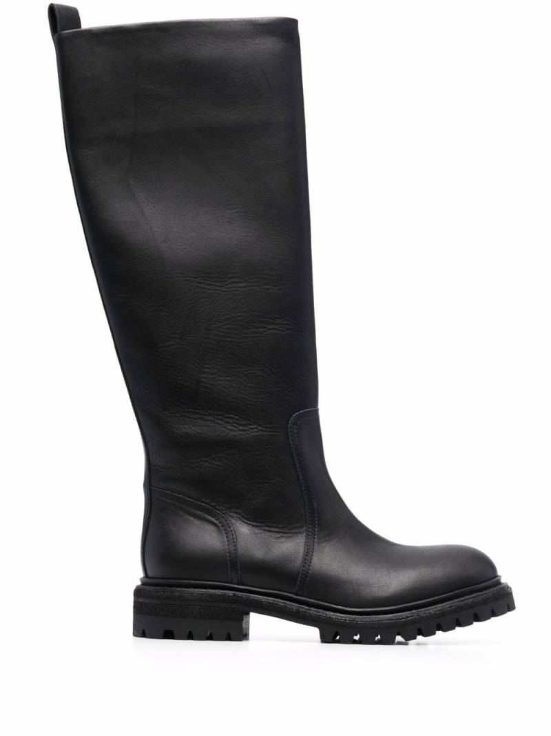 Del Carlo knee-length slip-on boots - Black von Del Carlo