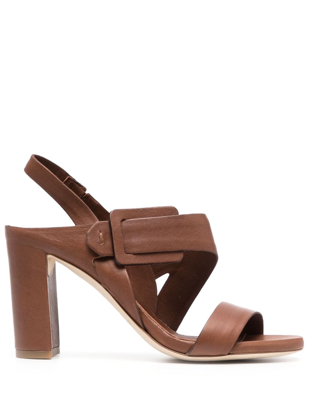 Del Carlo open-toe leather sandals - Brown von Del Carlo