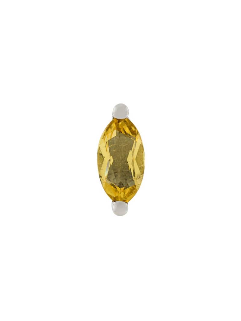 Delfina Delettrez 18kt gold Dots Solitaire beryllium and pearl earring - Yellow von Delfina Delettrez