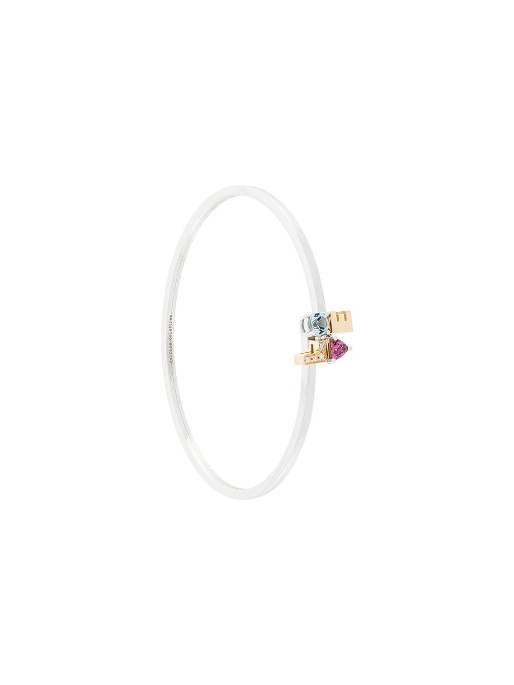 Delfina Delettrez 18kt gold and diamond Love bracelet - Multicolour von Delfina Delettrez