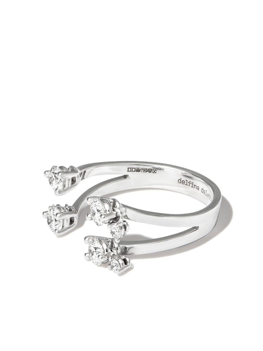 Delfina Delettrez 18kt white gold Dancing Diamonds Dots ring - Silver von Delfina Delettrez