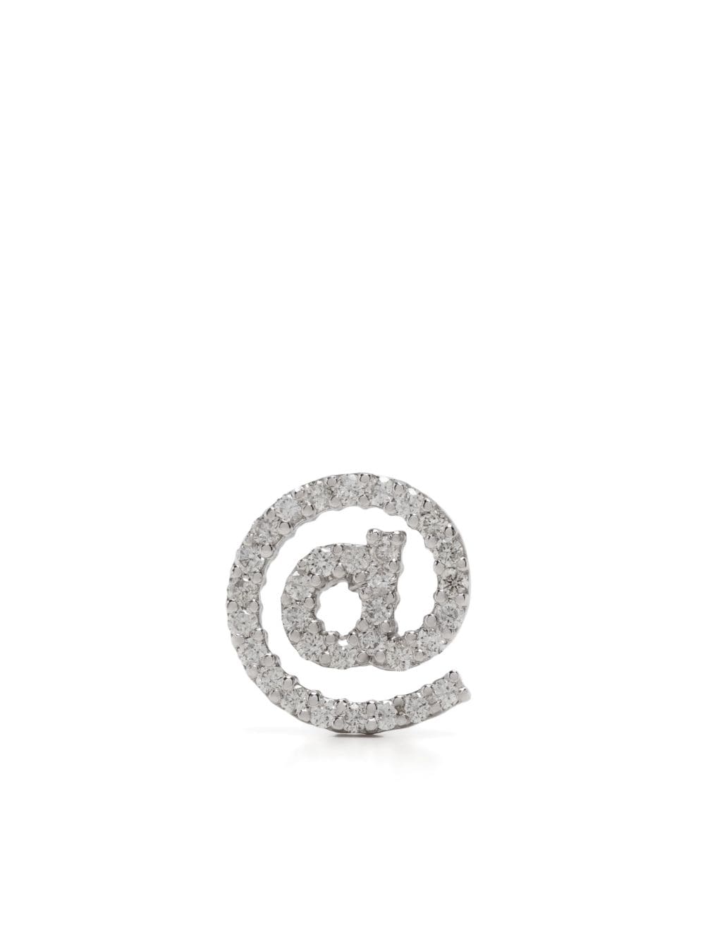 Delfina Delettrez 18kt white gold Snail diamond stud earring - Silver von Delfina Delettrez