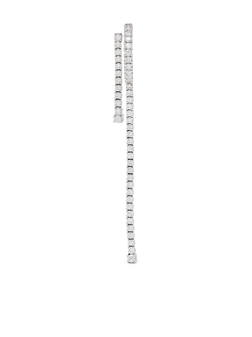 Delfina Delettrez 18kt white gold diamond 1987 tennis earring - Silver von Delfina Delettrez