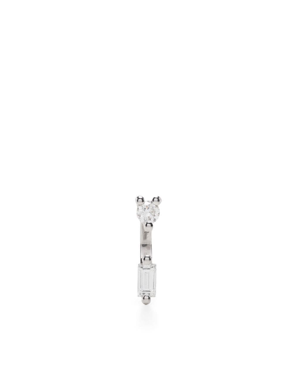Delfina Delettrez 18kt white gold Micro diamond single stud earring - Silver von Delfina Delettrez
