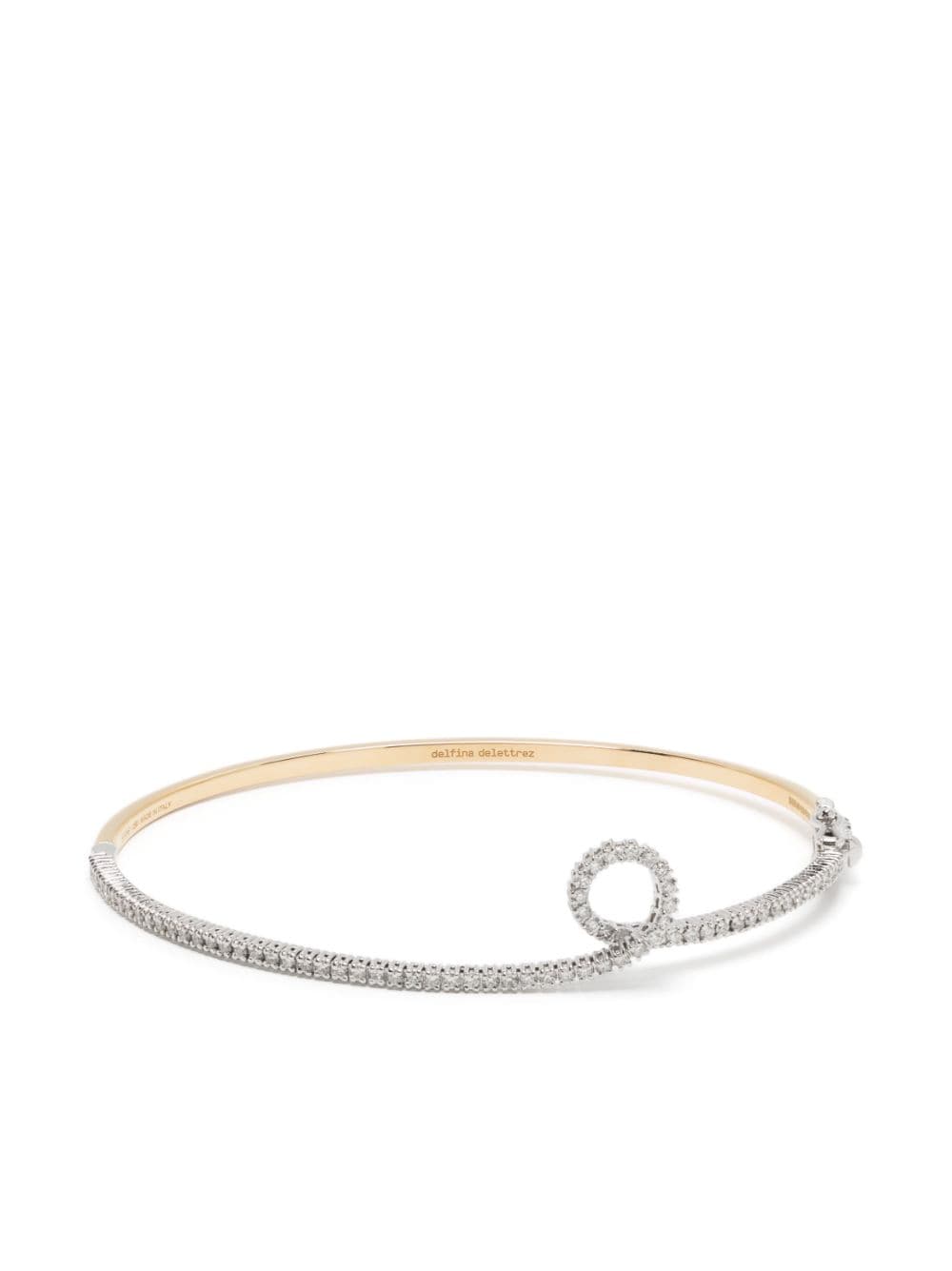 Delfina Delettrez 18kt yellow gold and diamond Single Loop bracelet - Silver von Delfina Delettrez