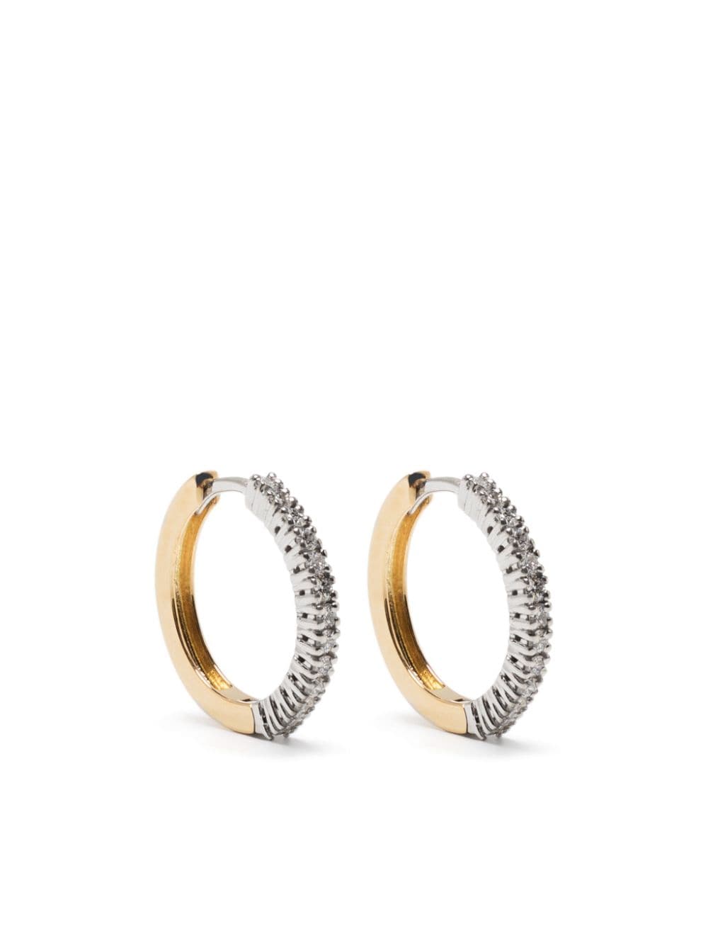 Delfina Delettrez 18kt yellow gold and diamond hoop earrings - Silver von Delfina Delettrez