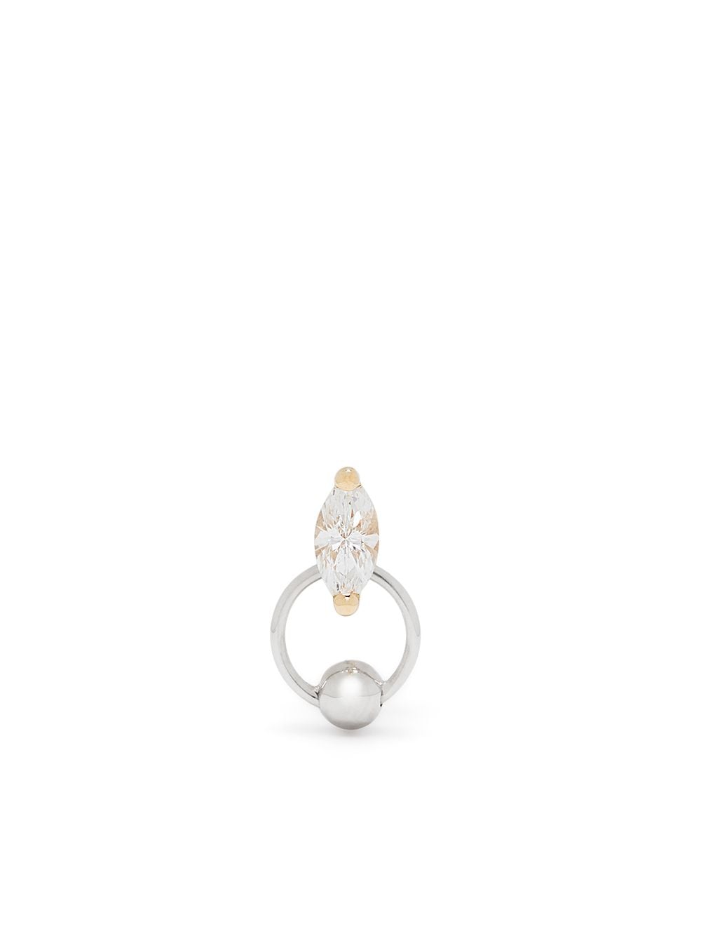 Delfina Delettrez 18kt yellow gold diamond Two in One piercing earring von Delfina Delettrez