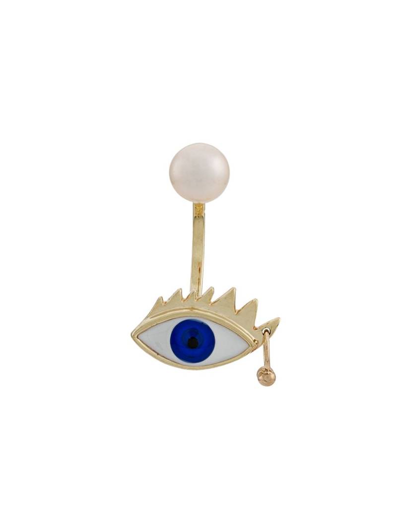 Delfina Delettrez 9kt yellow gold Eye Piercing earring von Delfina Delettrez