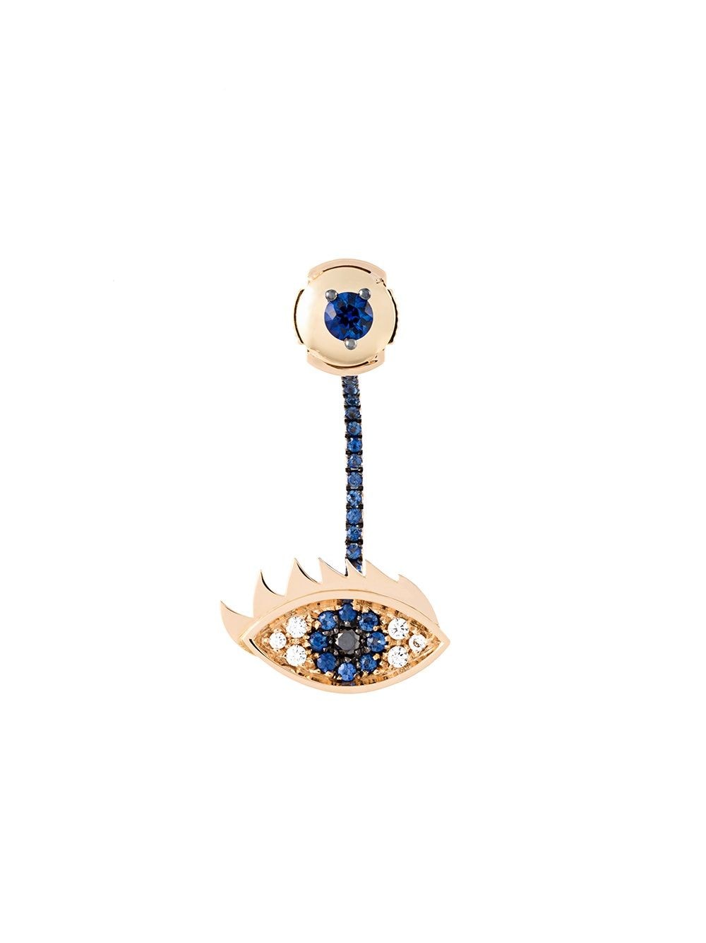 Delfina Delettrez 'Eyes on me piercing' diamond and sapphire earring - Metallic von Delfina Delettrez