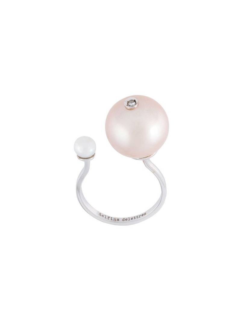 Delfina Delettrez 'Pearl piercing' diamond ring - Metallic von Delfina Delettrez