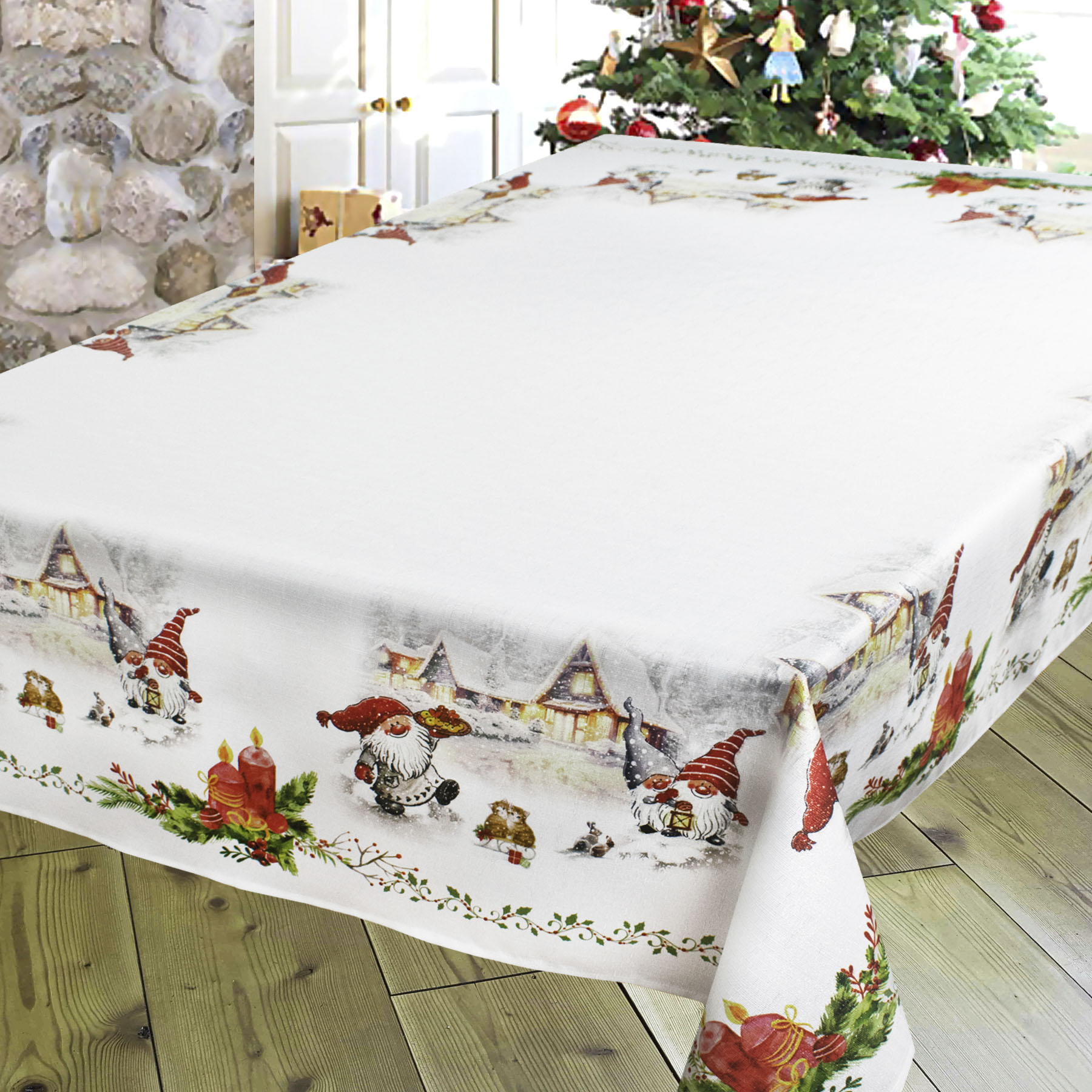 Delindo Lifestyle Tischdecke »Weihnachtswichtel«, (1 St.) von Delindo Lifestyle